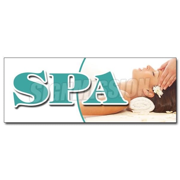 SPA DECAL sticker deep tissue swedish aromatherapy facial reflexology, D-36 Spa